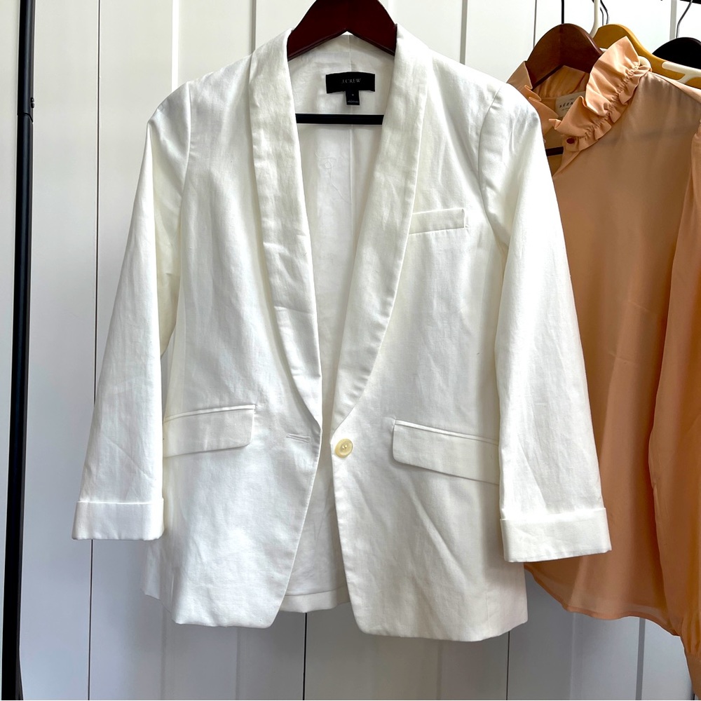 NWOT JCrew Linen Blend Jacket 2